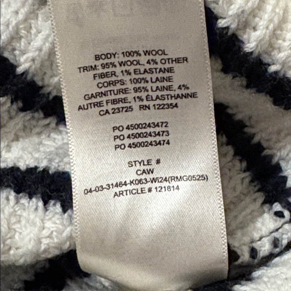 Aritzia Cream and Black Striped Sweater - Picture 4 of 8